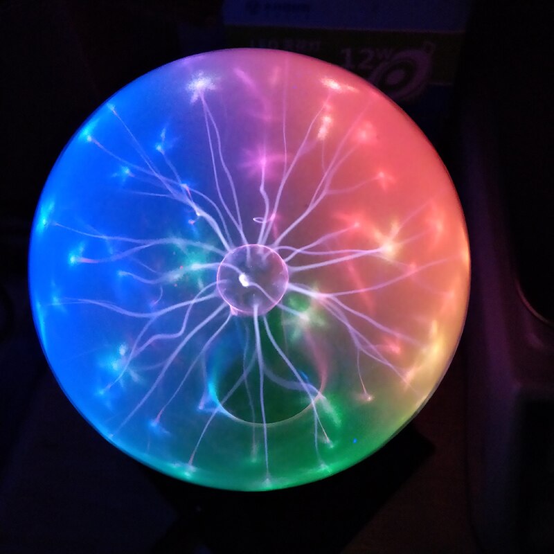 Electrostatic Ball Induction Glow Ball Plasma Ball 10-12 Inch Red Light Blue Light Science and Technology Museum Exhibition Ball