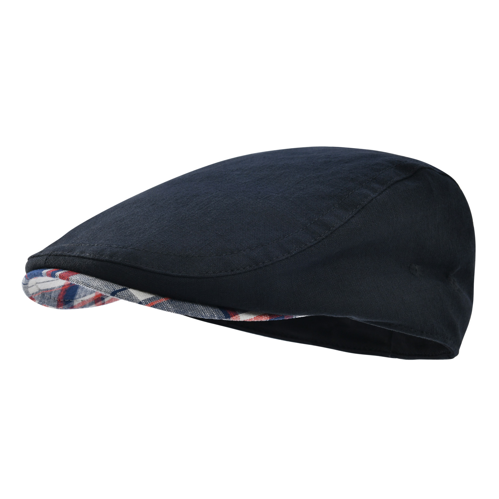 JANGOUL berretto di lino berretto piatto irlandese per uomo berretto da strillone aderente Casual cappello classico regolabile Ivy Gatsby: Black / 6