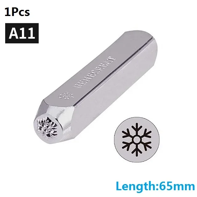 Metalen stempels voor het maken van sieraden, ponsstempels, leer hout, leer, doe-het-zelf, beginners en professionals, 6 mm, 1/4": Duidelijk