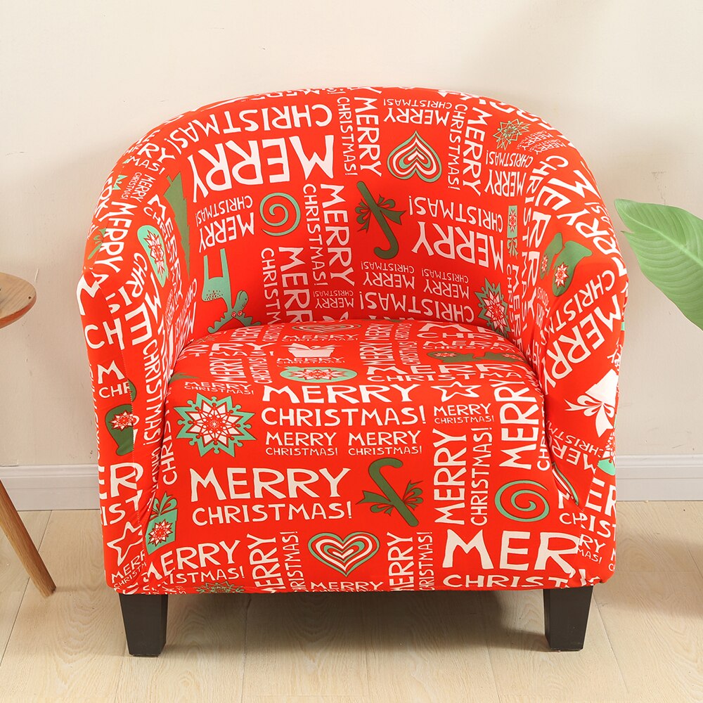 Christmas Elastic Coffee Tub Sofa Cover Armchair Seat Cover Protector Furniture Slipcover Room Bathtub Chair Covers: 6