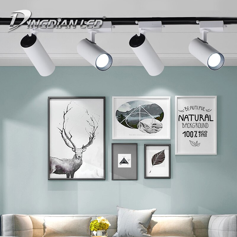 La lumière de tache d'épi de lumière de voie de LED met en lumière l'épi de Rail de projecteurs de voie de 20W 30W AC220V pour des magasins d'habillement de supermarché à la maison