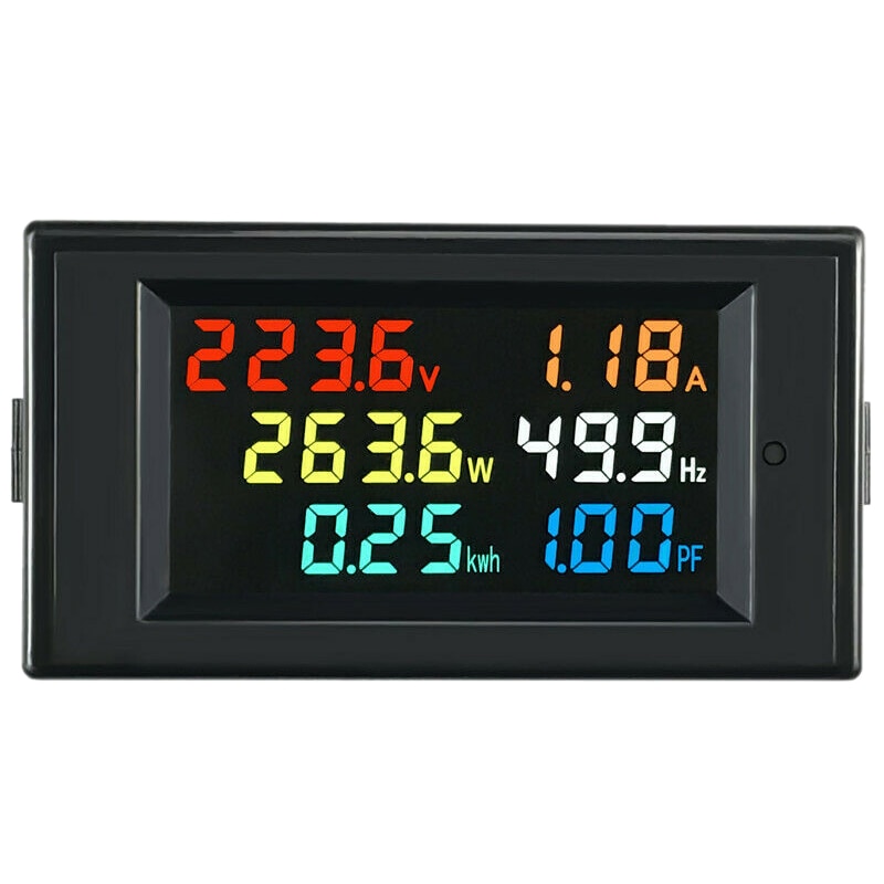 6 in 1 AC Monitor D69-2058 AC Digital Voltage and Current Power Frequency Factor Electricity Meter Multi-Function Power Monitor: Default Title
