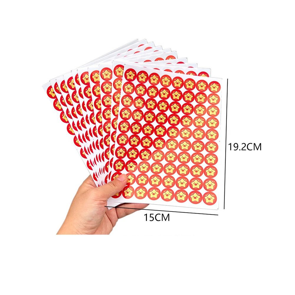 Beloning Stickers Voor Kinderen Ster Kleine Rode Bloem Lof Stickers Cartoon School Leraar Aanmoediging Motiverende Sticker
