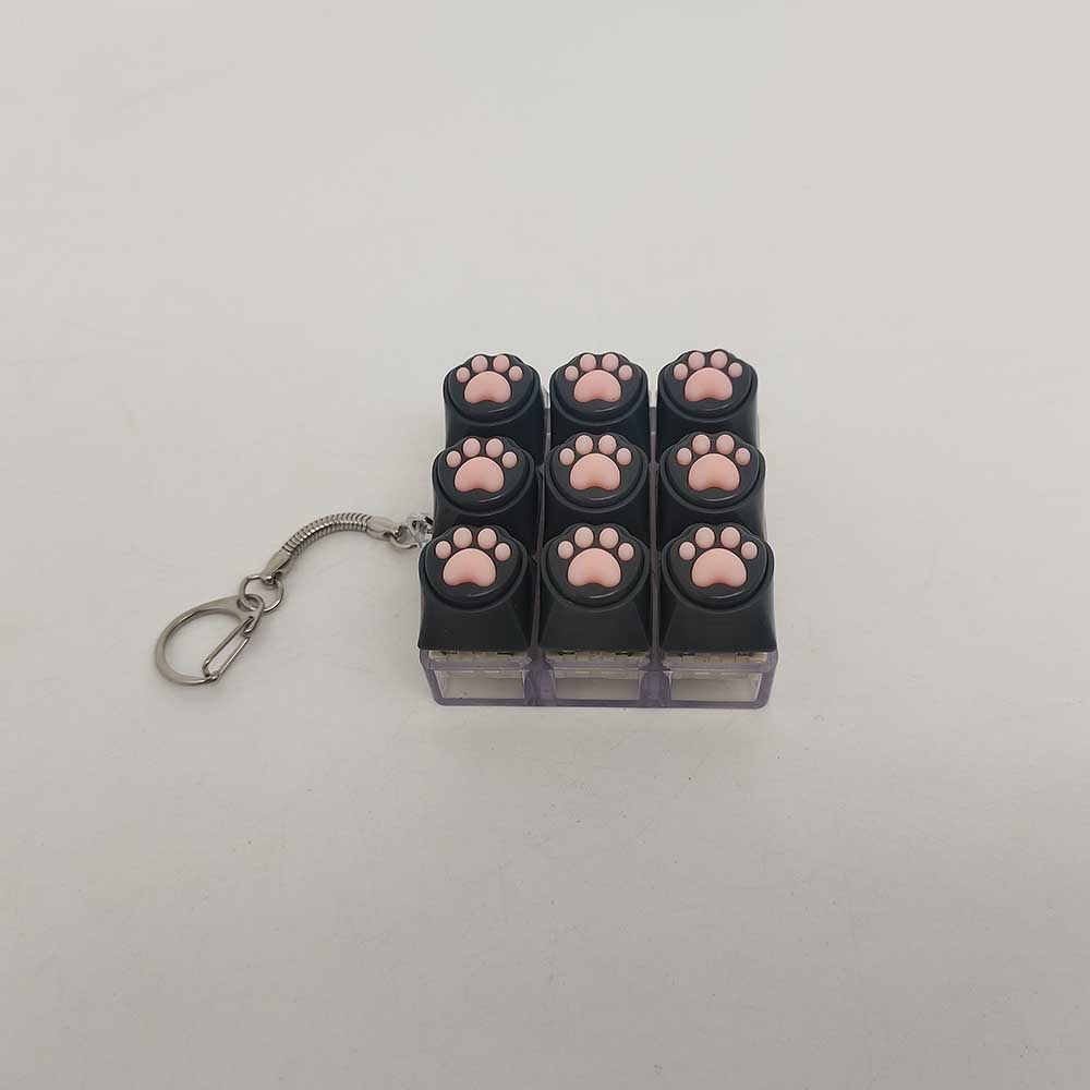 Siliconen zachte kat klauwen sleutelhanger sleutelhanger hanger mobiele telefoon rugzak hanger desktop accessoires decompressie pers gereedschap: Grey