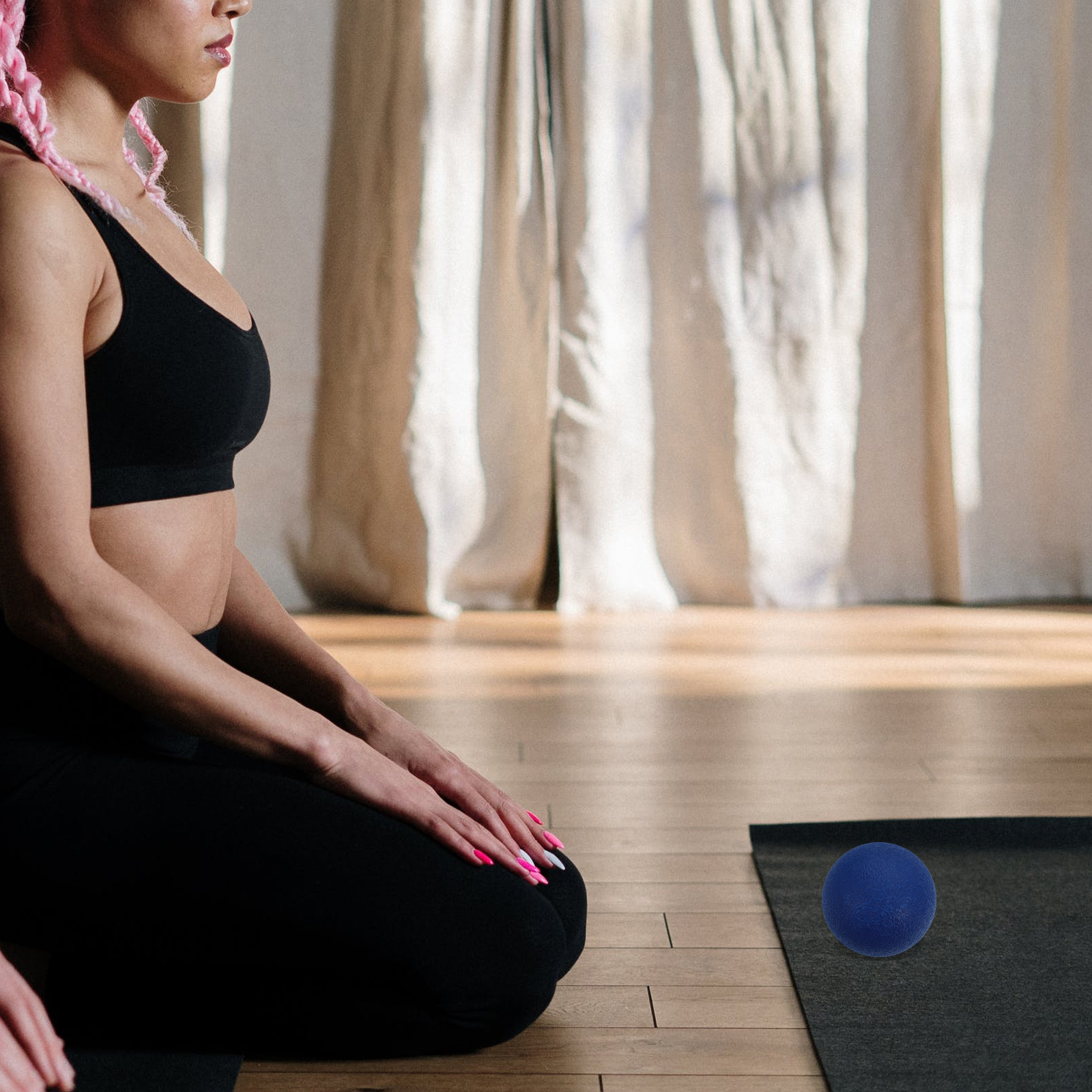 2pcs Balls Yoga Therapy Balls Physical Therapy Balls (Blue)