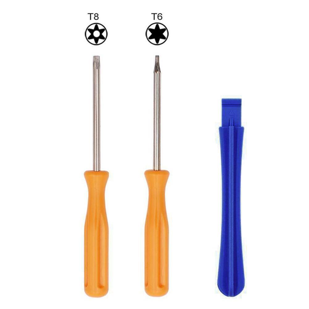 Kit de destornilladores de seguridad para PS4 y PS3, herramienta de apertura, suministro de Favor Torx, T8, T6, tornillo de desmontaje del conductor, máquina de juego de reparación: Default Title