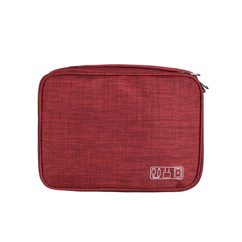 Caja organizadora de cables, Bolsa de dispositivos de viaje, discos duros, funda de almacenamiento portátil, funda protectora para iPad, Mini banco de energía: Red