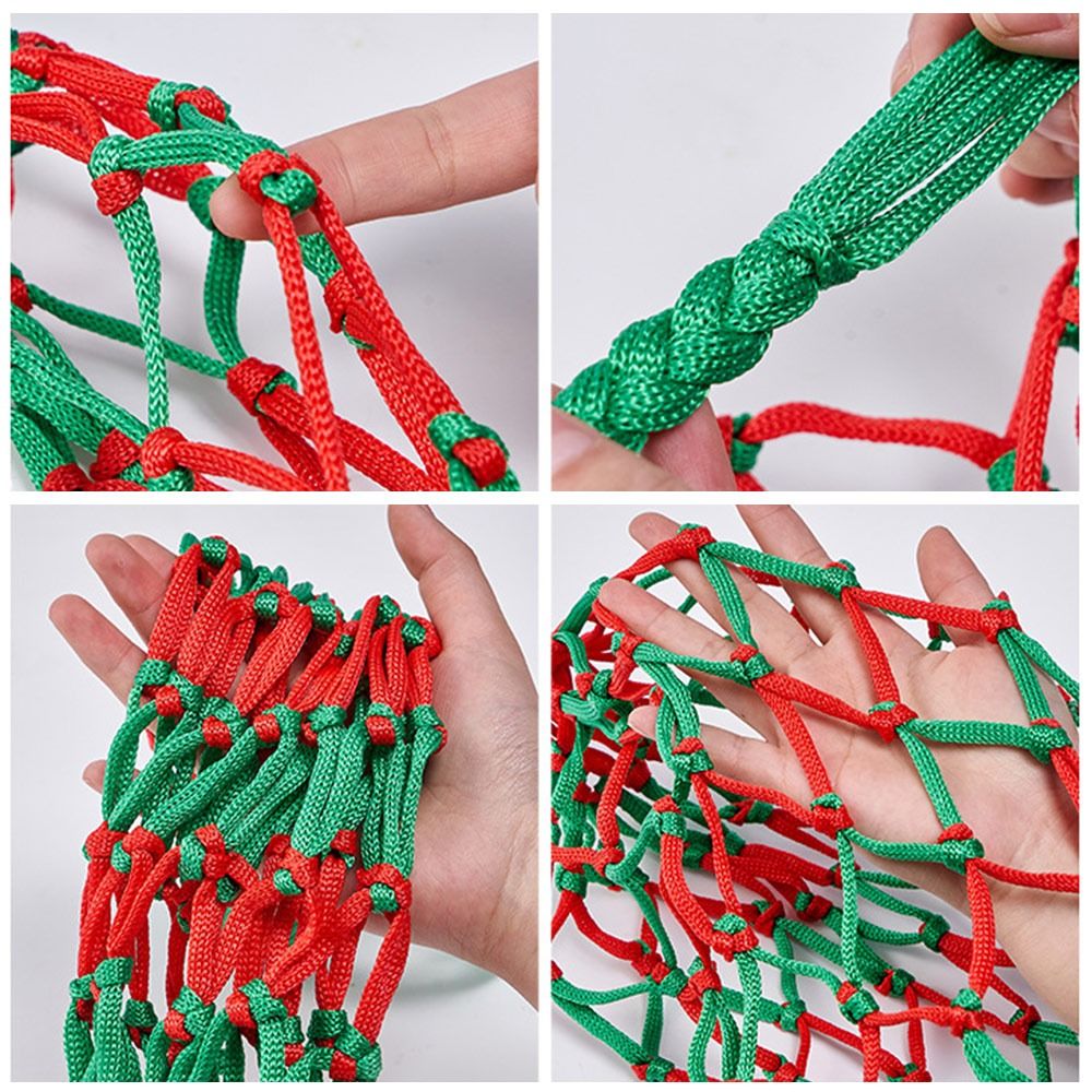 Bärbar sportutrustning nylon nylonnätväska vävning flera färger bollficka basket bärväska fotbollsbollar