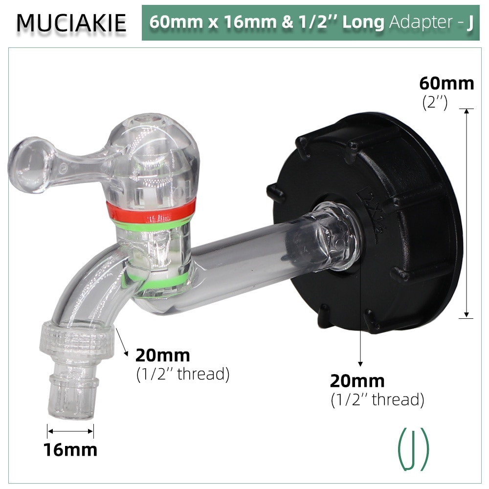 Tanque de agua IBC de 1/2 pulgadas: Jx1pc