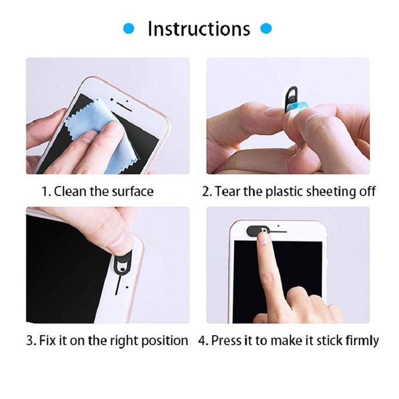 5/10/20 Pcs Universal Webcam Privacy Protection Cover Phone Camera Lens Blocking Sticker Laptop Sliding Lenses Cover