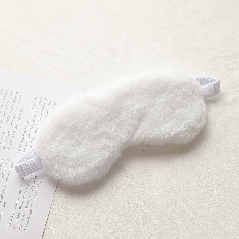 Sleeping Mask Sleeping Blindfold Soft Plush Eye Masks Cute Love Cloud Eye Cover Plush Mask Eyepatch Nap Health Eye Cover: white