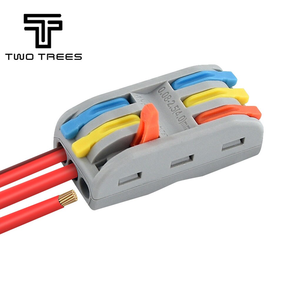 Mini Fast Wire Cable Connectors Universal Compact Conductor Spring Splicing Wiring Connector Push-in Terminal Block SPL-2