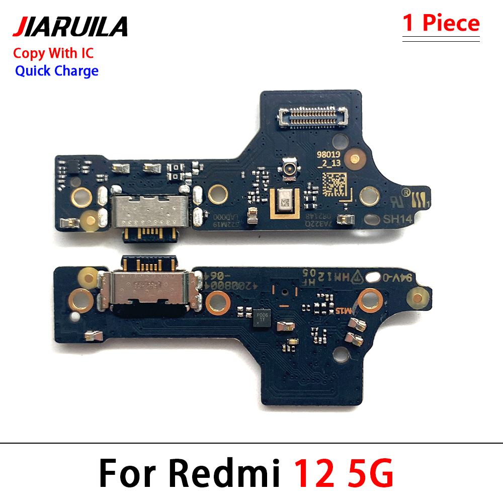 USB Charger Charging Port Dock Connector Microphone Flex Cable For Xiaomi Redmi 12C Note 12 4G 13 Pro Plus 5G 12s Fast charging: Gold