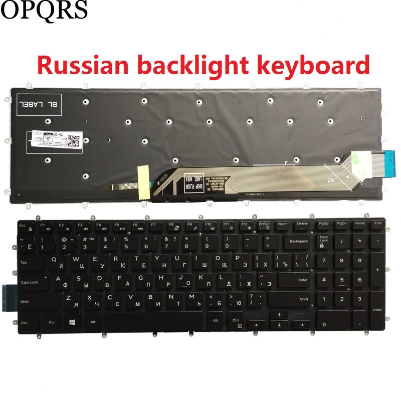 for Dell Inspiron 17 5765 5767 5770 5775 7790 7590 5765 5767 5770 Russian RU/UK/US/Spanish SP/Latin LA/Brazil BR laptop Keyboard: RU with backlit