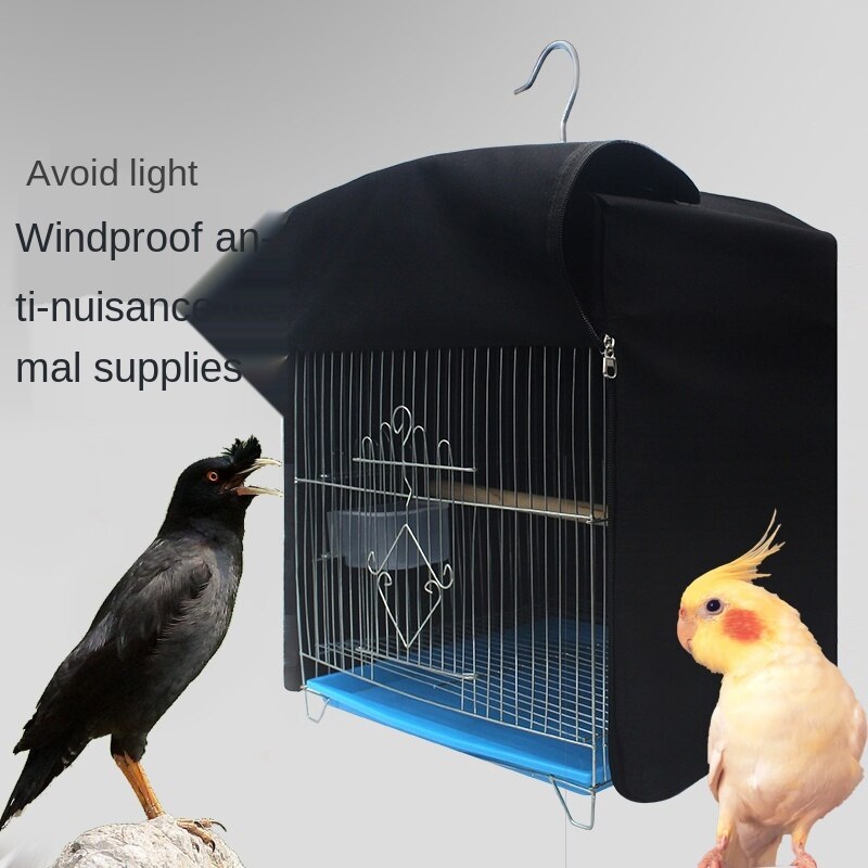 Dustproof Birdcage Cover Velcro Zipper Bird Cage Cover Polyester Waterproof Shading Myna Parrot Cage Accessories ZA279