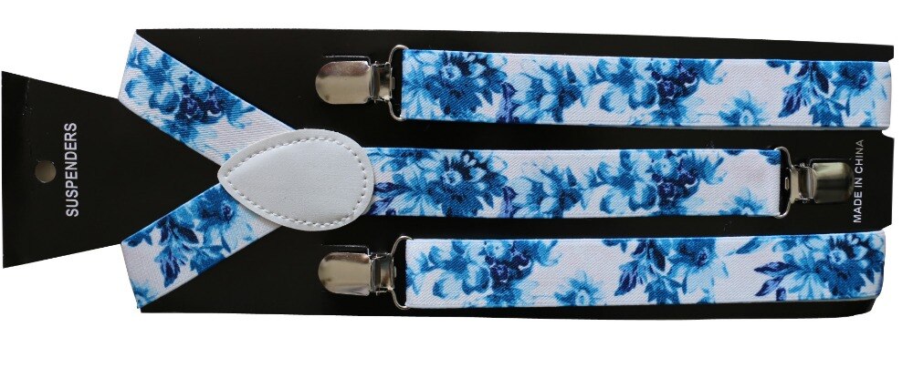 2.5cm brede justerbare seler med blåt blomsterprint til kvinder