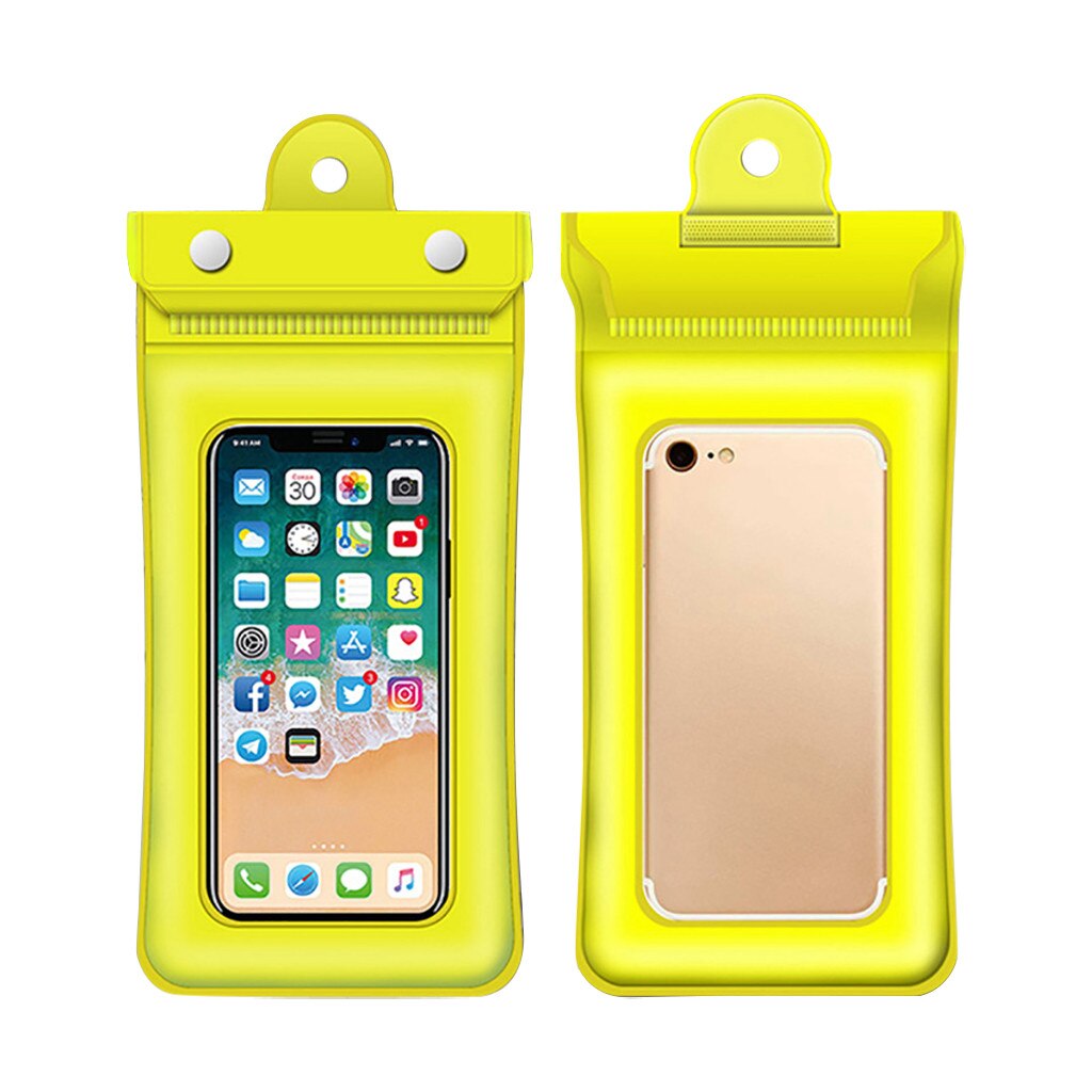 Waterdichte Tas Touchscreen Mobiele Telefoon Opbergtas Drie-Layer Verzegelde Opblaasbare Mobiele Telefoon Waterdichte Tas # YL5: Yellow