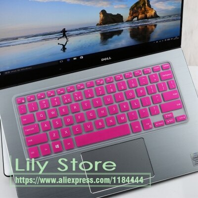 Silicone Keyboard Cover Protector For Dell Xps 13-9343 9350 9360 7347 7348 7352 7353 7359 13Wd 13Br/Bd Xps13 9343: rose
