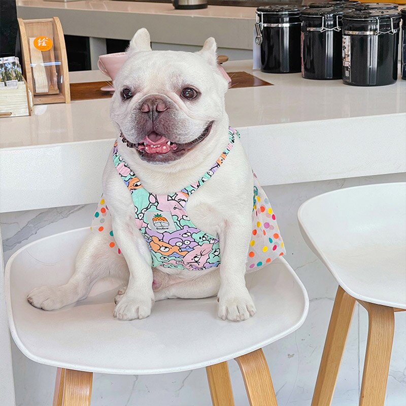 Ropa para mascotas, vestido para perro gordo, falda de verano para perro Bulldog francés, vestidos para perros medianos y grandes, ropa para mascotas, vestido para mascotas Pug