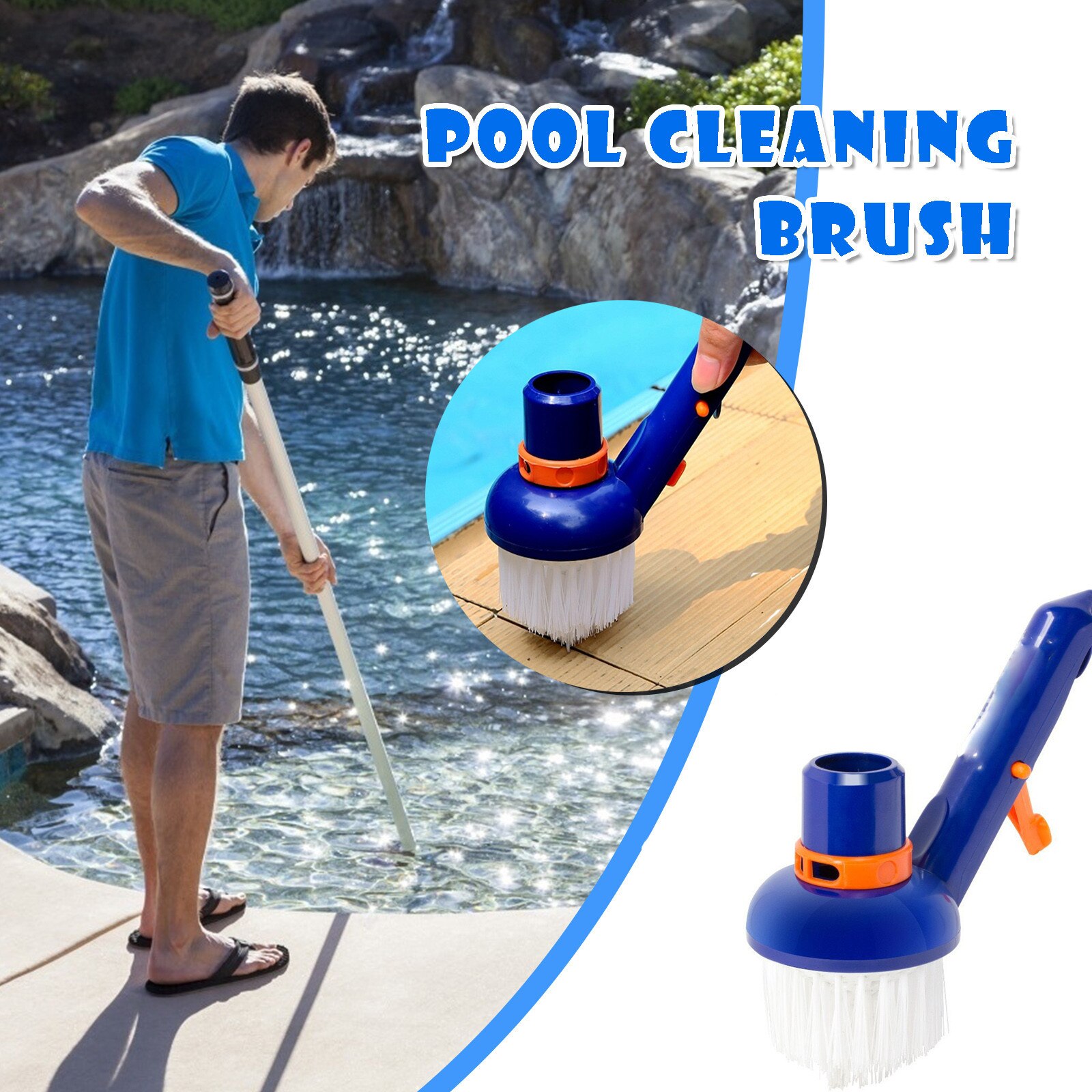 Pool Step Corner Brush Handheld Door Window Cleaning Brush Replacement Bristles Brushes Garden Yard Pool Cleaning Tools#40
