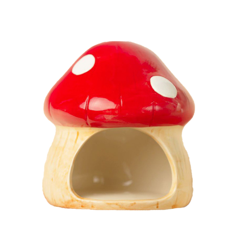 Casa de setas de cerámica para mascotas, artículos para mascotas, jaula para hámster, cuenco pequeño para mascotas, para conejo, hurón, rata, Chinchilla, erizo, productos para mascotas, 2023