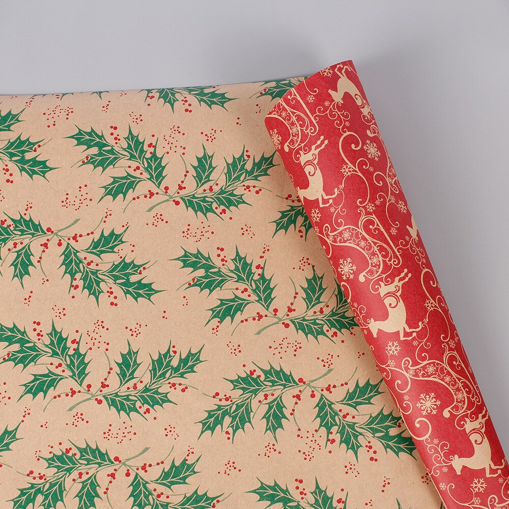 Wrapping Paper Christmas Green Decoration Craft Paper Wrap Artware Packing Package Paper Kraft Paper 50*70cm: 6