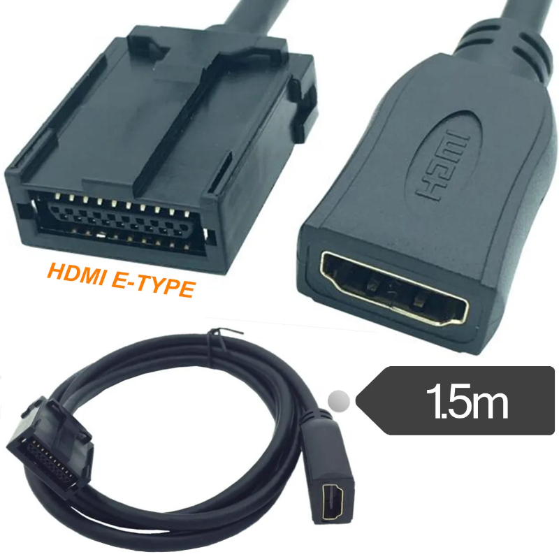 Hdmi 1.4 type e han til type a hun video lydkabel bilforbindelsessystem kvalitet bil båd instrumentbræt stik kabeladapter