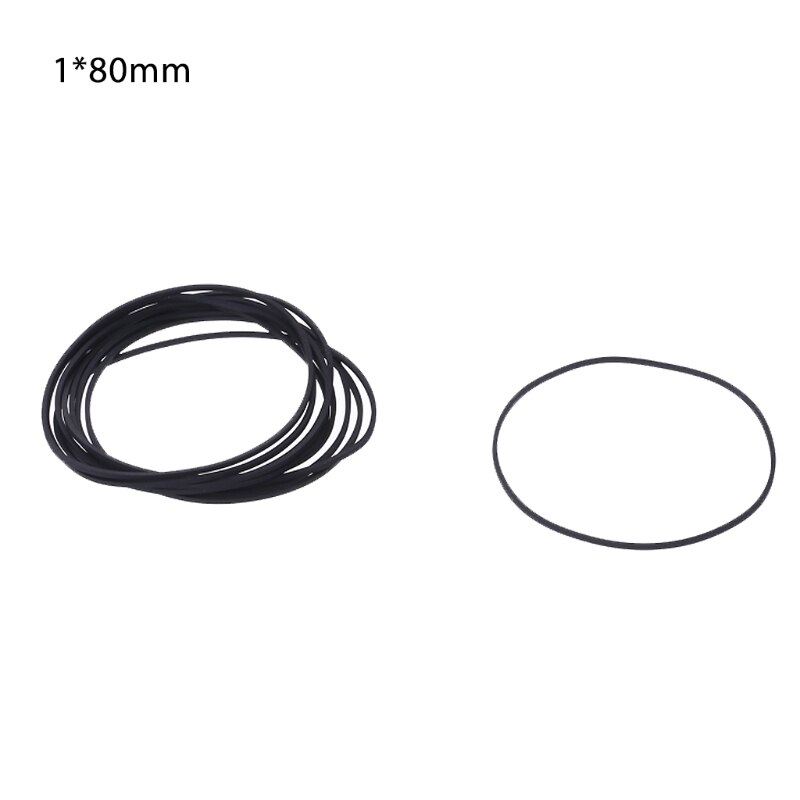 10 Pcs Drive Flat Belts Rubber DVD Cassette Tape Recorder Turntable Strap Belt Cassette Tape Replacement 1mm: H