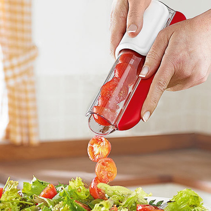 Roestvrij Keuken Gadgets Fruit Grips Druif Snijmachine Tomaat Slicer Groente Fruit Cutter Keuken Accessoires Tool