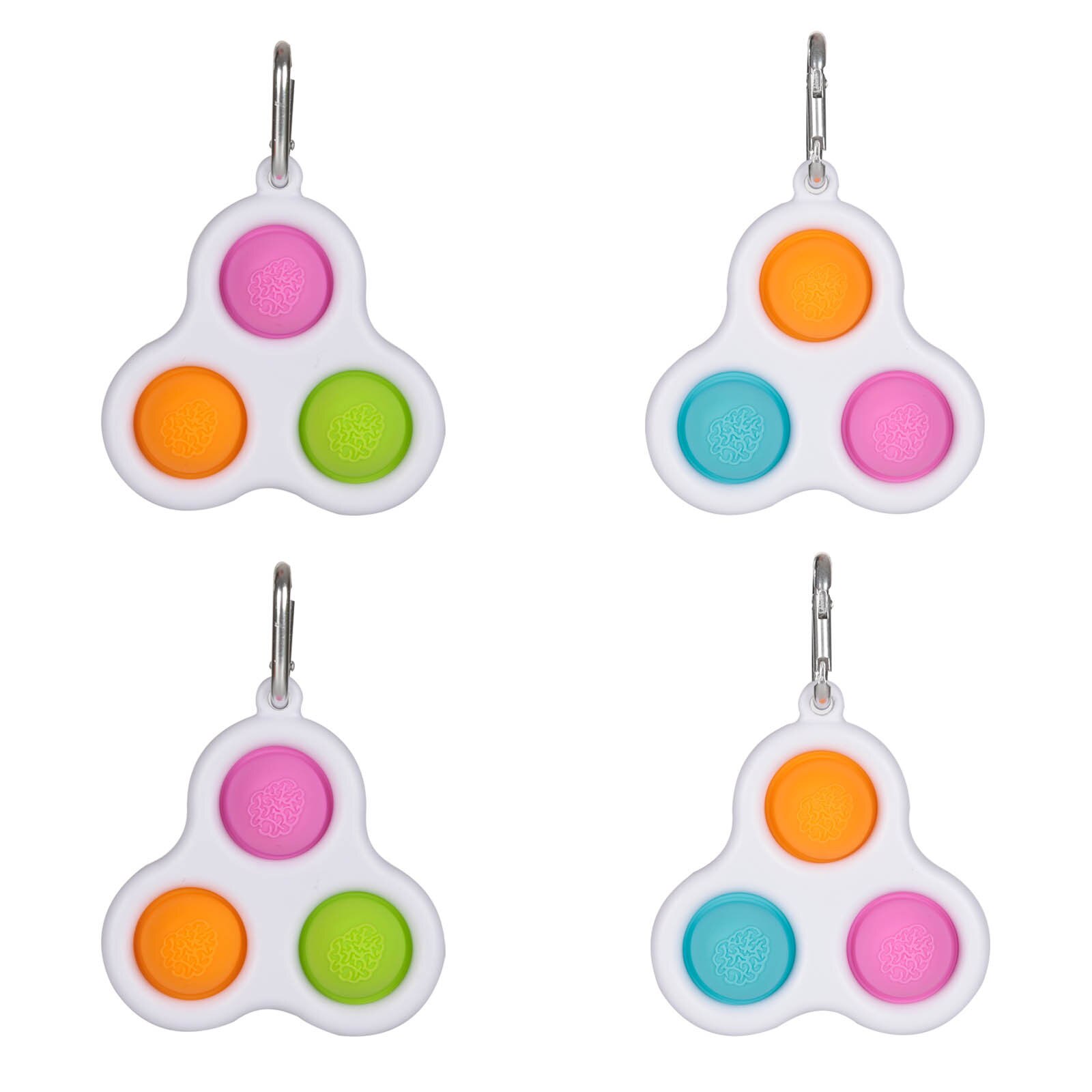 4Pcs Stress Fidget Speelgoed Pack Zintuiglijke Speelgoed Push Bubble Eenvoudige Kuiltje Speelgoed Decompressie Zabawki Antysresowe: D