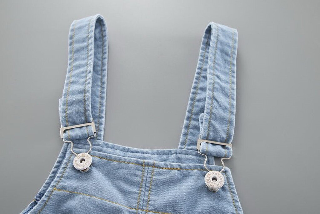 Kids Denim Overalls Rompertjes Peuter Kids Baby Jongen Meisje Effen Broek Denim Broek Jarretel Jean Kleding Kinderen Overalls