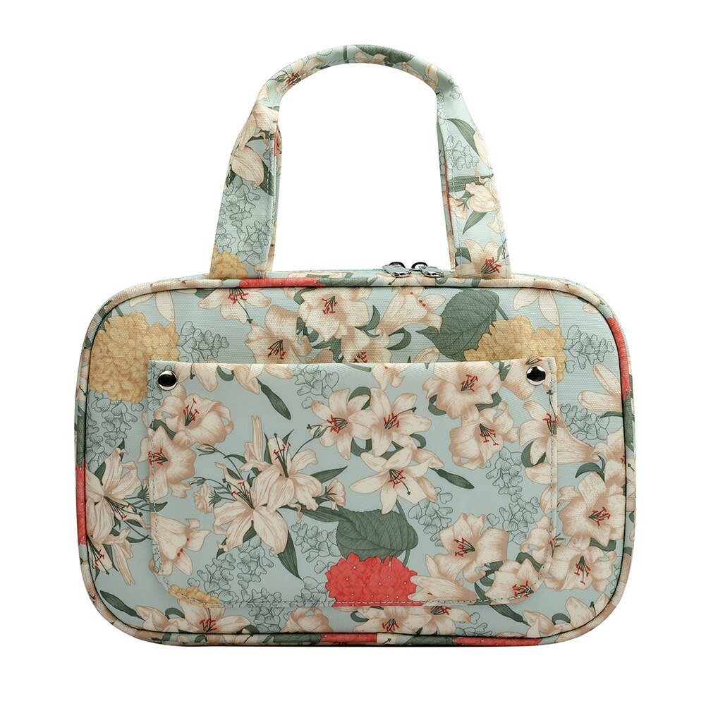 Accessories Zipper Storage Case Travel Portable Organizer Floral Print DIY Knitting Needles Crochet Hook Bag With Handle Tote