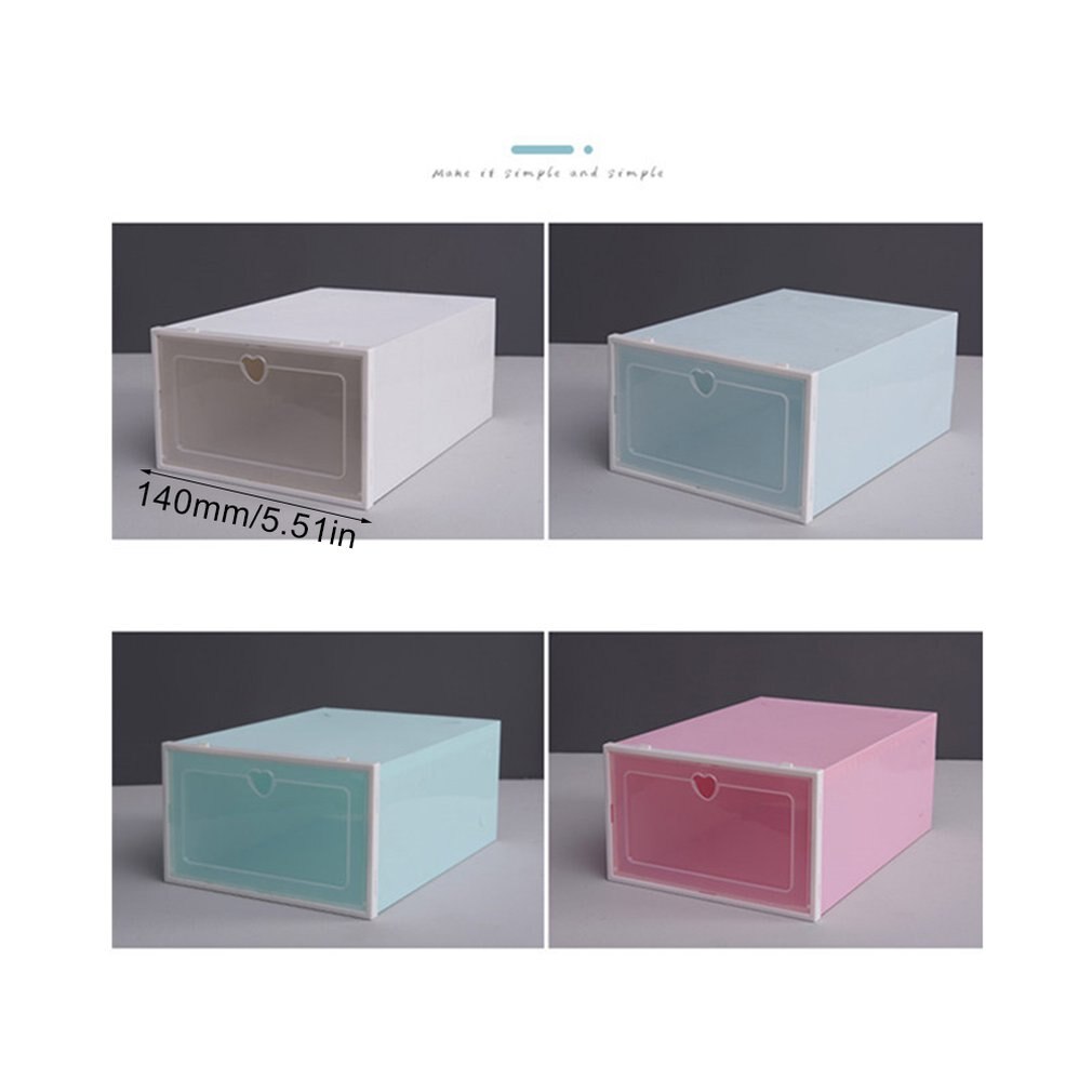 Foldable Clear Shoes Box Thickened Drawer Case Plastic Shoe Boxes Stackable Box Shoe Organizer Shoebox storage Shoe rack