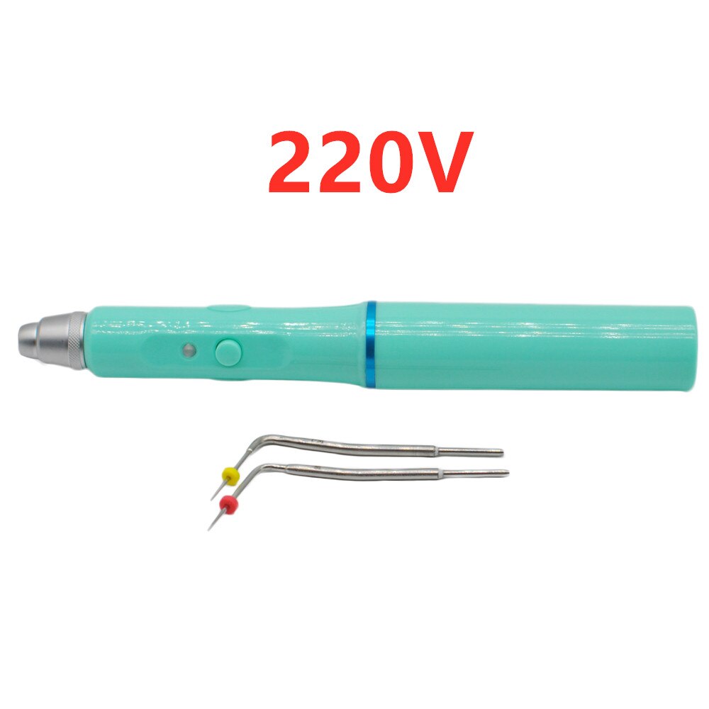 Elektrische Dental Obturation System Pen & Tips Endodontische Endo Cordless Guttapercha Punten Heater Plugger Met 2 Tips: 220V