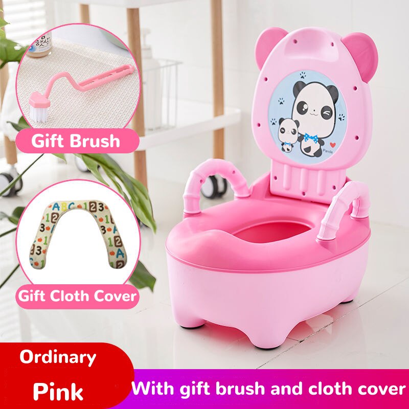 Pot de formation pour enfants et bébé en plastique,chaise siège toilette formation pour enfant bas âge, motif mignon et doux,: Ordinary Pink B