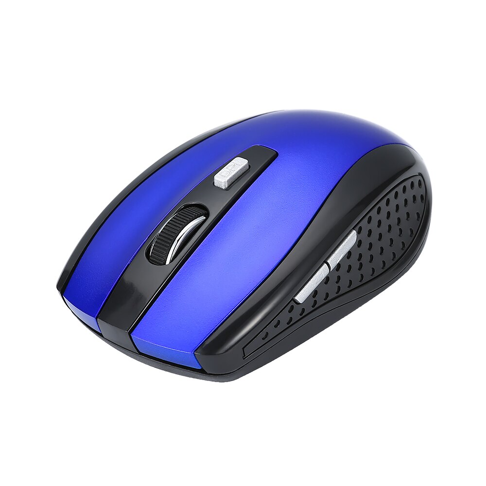 Raton Inalambrico Óptico para PC Ordenador de 2,4 GHz 1600 DPI Receptor USB Portátil: Azul