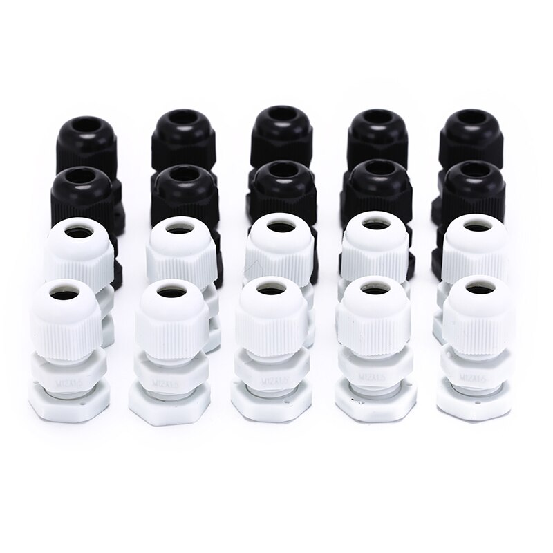 3mm-6.5mm 10pcs/lot for Cable CE Waterproof Nylon Plastic Cable Gland IP68 M12 Connector