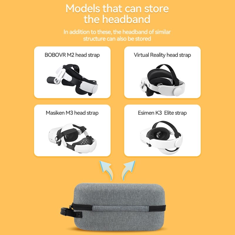 Harde Eva Storage Box Portable Reizen Draagtas Pouch Vr Hoofdband Accessoires Organizer Bag Voor Oculus Quest 2 Glazen