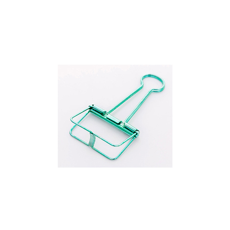 1Piece Colour Metal Clips folder Binder clip Exquisite Ticket clip Food packaging Stationery school office Supply: Large green