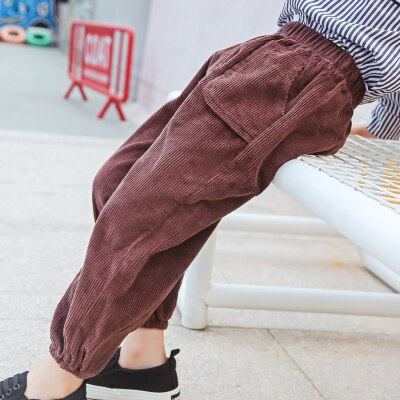 Pantalons de printemps-automne pour garçons | Vêtements en coton, pour enfants, en velours côtelé, pour bébés garçons et filles,: mingbrown / 24M