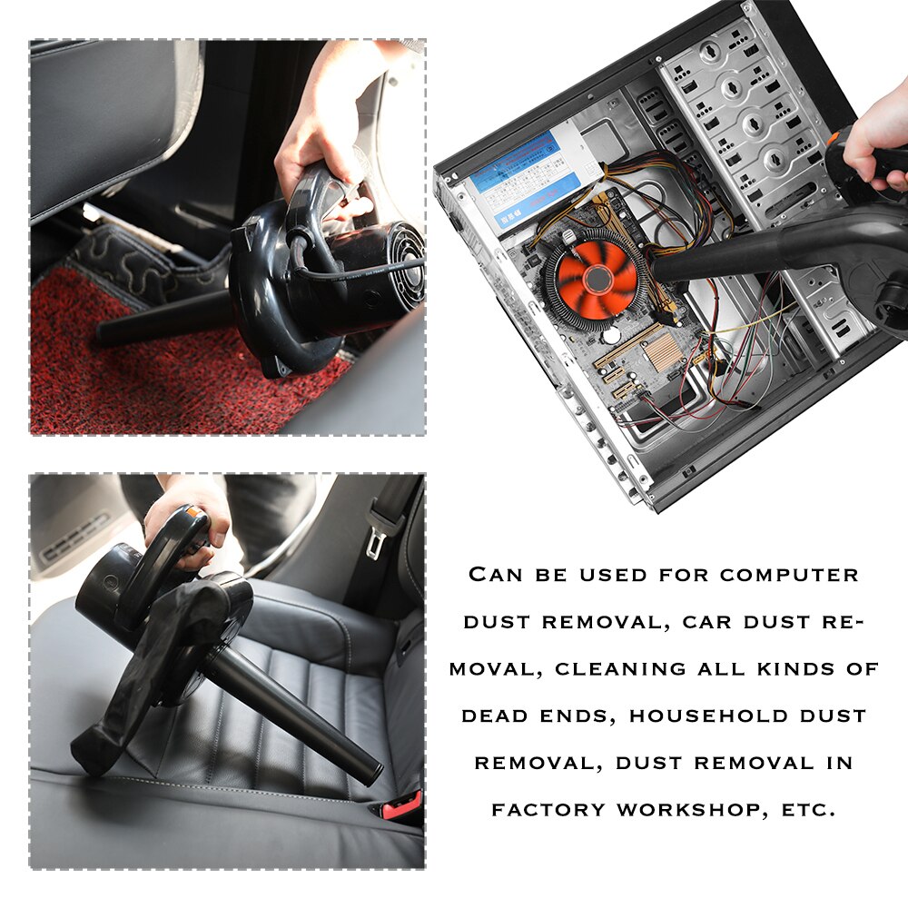 EU Plug 750W High Power Electric Air Blower Garden Leaf Blower Computer Keyboard Dust Remover Multi-function Fan Vacuum Cleaner