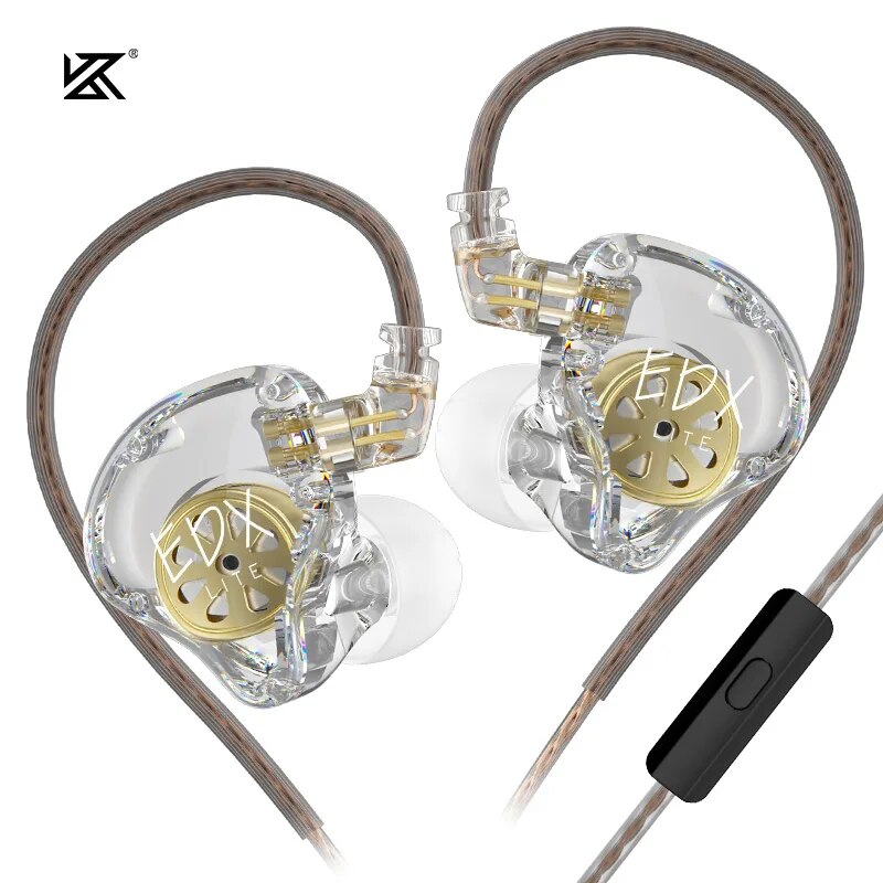 KZ EDX Lite HIFI Bass Earphones Stereo Music Earbuds In Ear Monitor Stage Live Headphones Gaming Sports Headset: Red