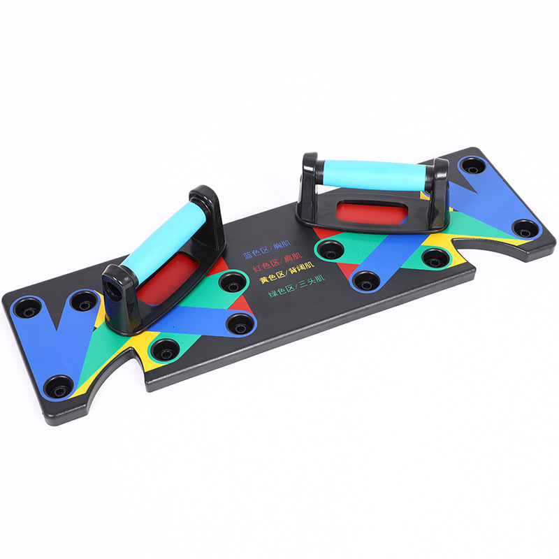 Push-Up Board 9 in 1 System Körper Gebäude Fitness Übung Tools Männer Frauen Workout Push-up Steht für gym Körper Training Rack: Black