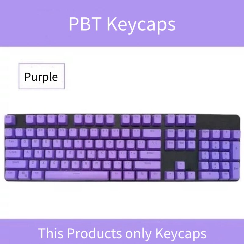 Trasmissione Della Luce PBT Keycap 87/104 Keycap Cherry MX Interruttore Personalità Keycap Per Tastiera Meccanica: Purple