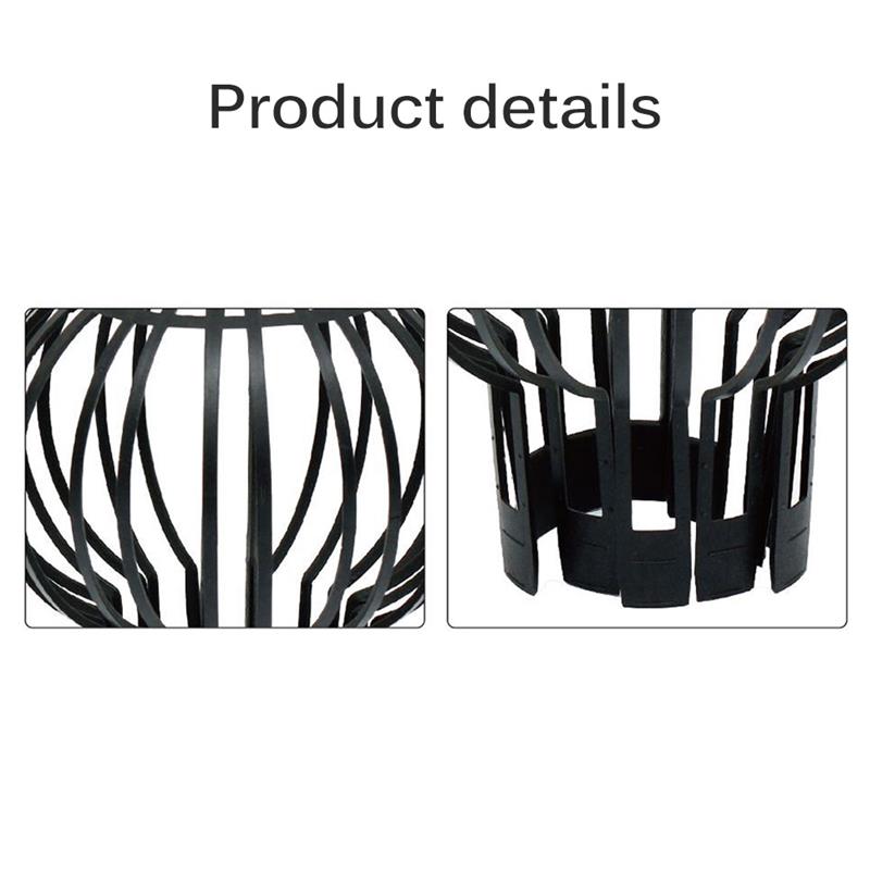 Plastikowa osłona rynny siatka sferyczna cienka praktyczna trwała osłona rynny czarna sferyczna konstrukcja