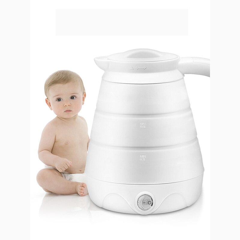 0.6L Dual Voltage Thermal Insulation Electric Kettle Silicone Foldable Portable Travel Water Heating Boiler Tea Boiler: Bottle style / AU