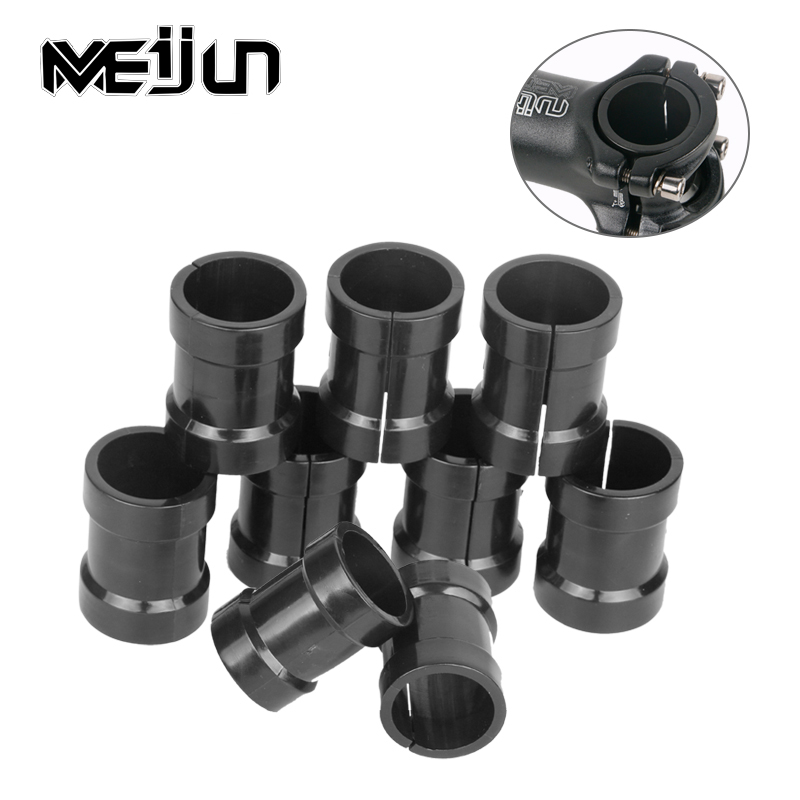 2 szt. Średnica kierownicy rowerowej adapter 25.4 robić 31.8mm instalacja przysłony regulacja MTB Droga mostek rowerowy 31.8 konwersja robić 25.4mm
