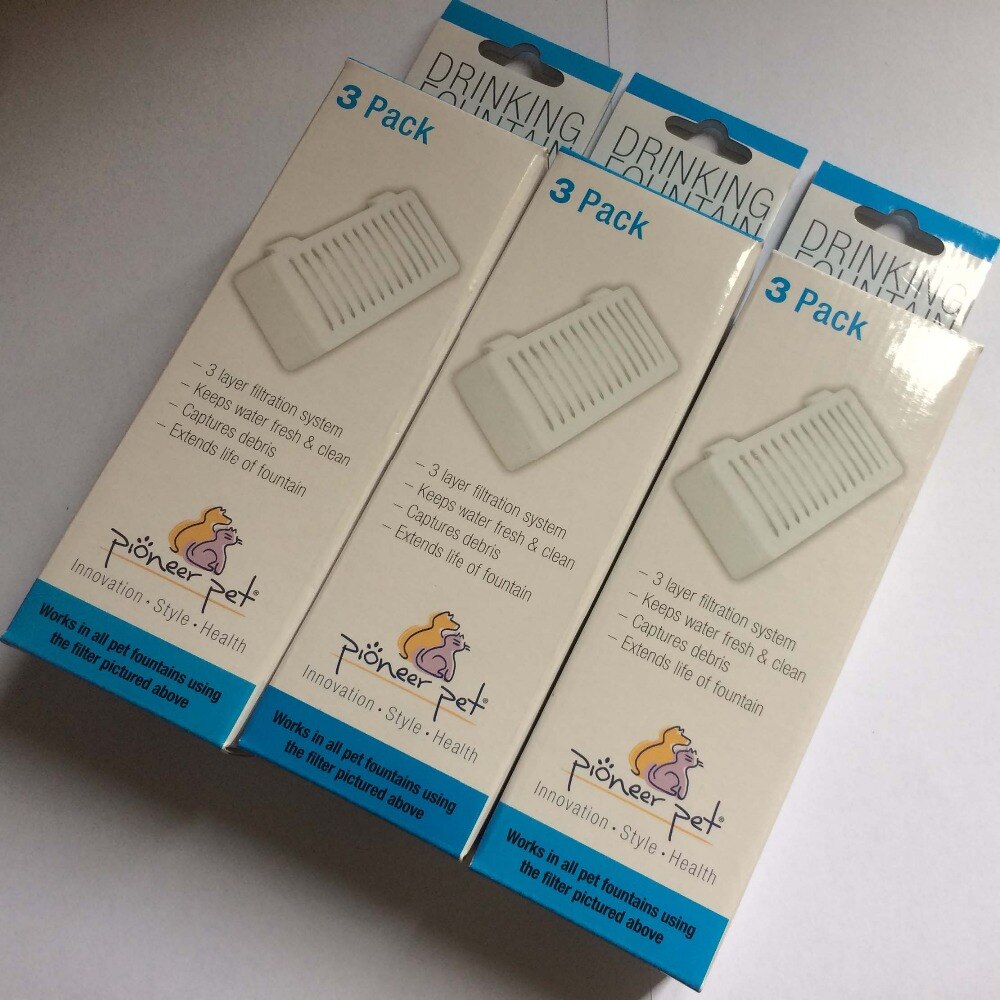 Filtro de agua purificador de cisne para fuente de mascota Pioneer, lote de 3 cajas, 9 unidades