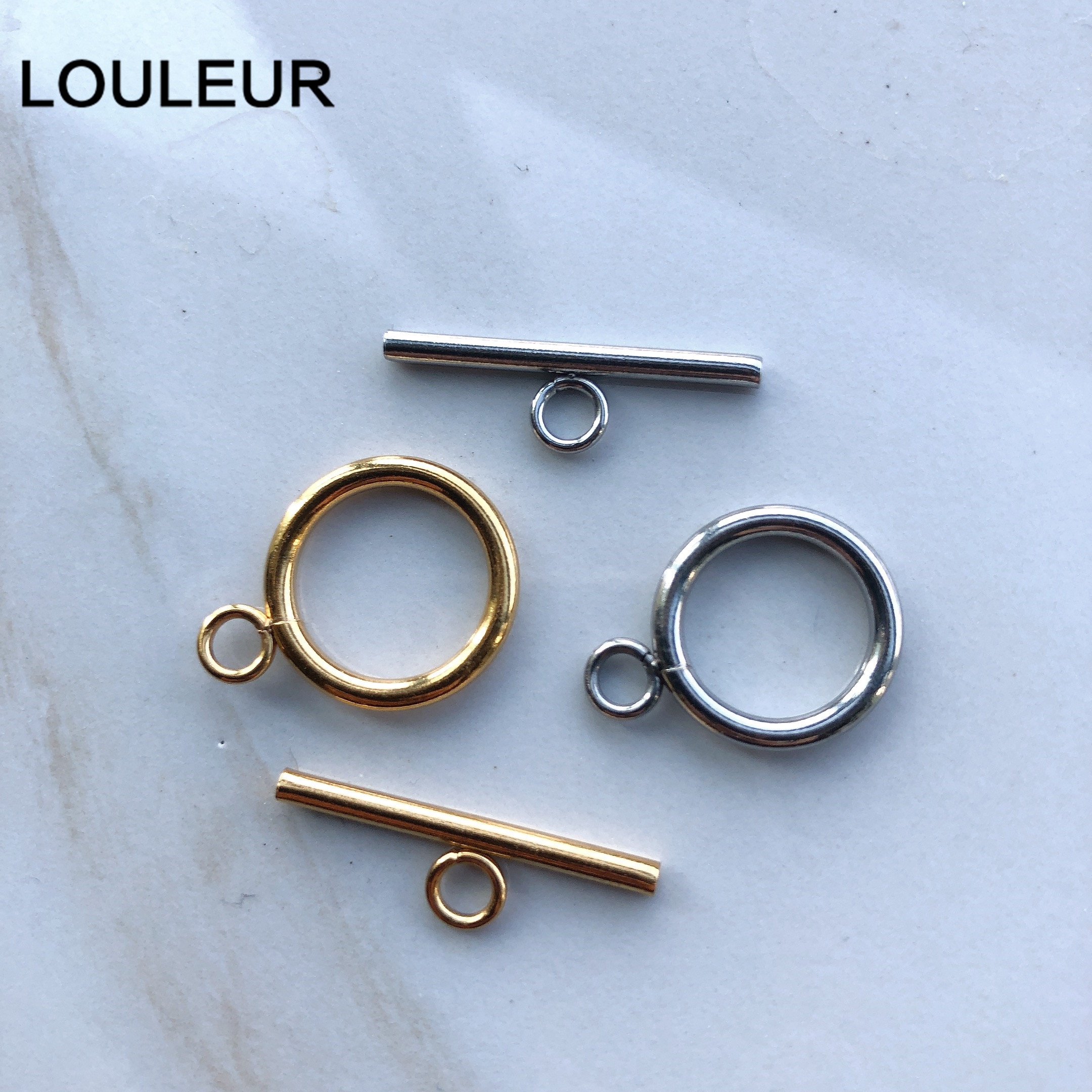 Cierres OT de acero inoxidable para pulsera, conectores de cierre de palanca para pulsera DIY, collar, accesorios de joyería, suministros para hacer al por mayor