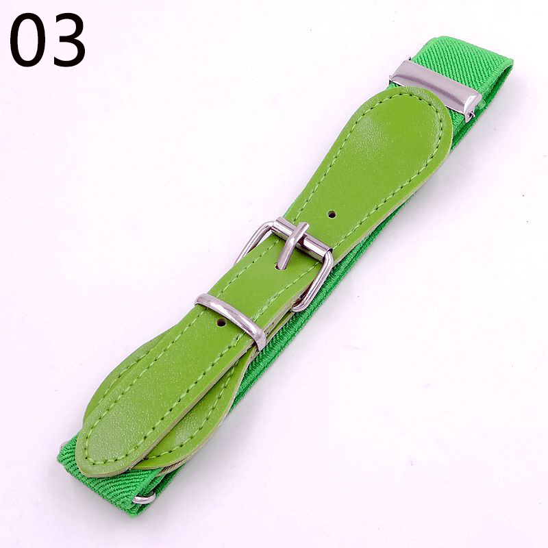 Baby ensfarget barn elastisk midjebelte barn linning for jenter gutter anti fradrag belte essensielt barnebelte: 03